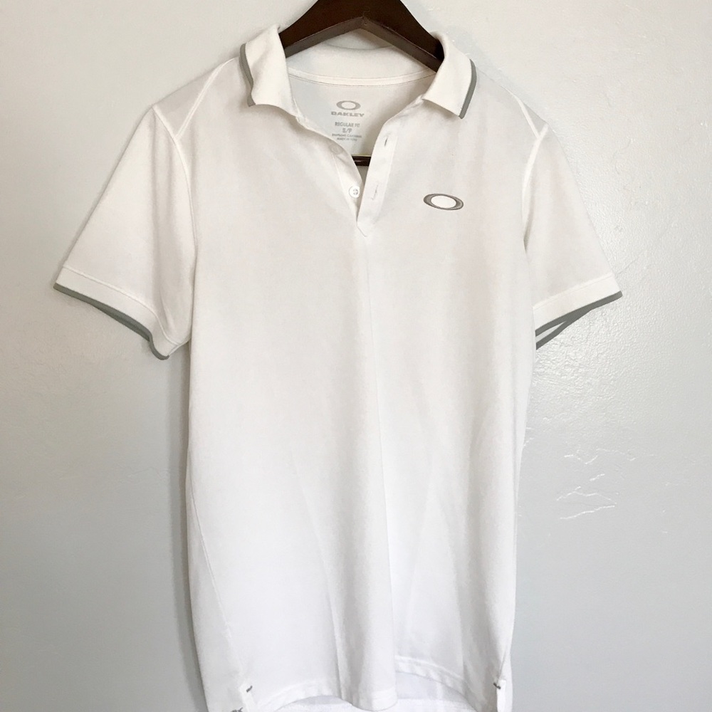 Men’s Oakley White Golf Shirt Small